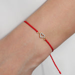 Quiet Icon-Pavé Open Heart Braided Bracelet-Bracelets-Blue Ruby Jewellery-Vancouver Canada