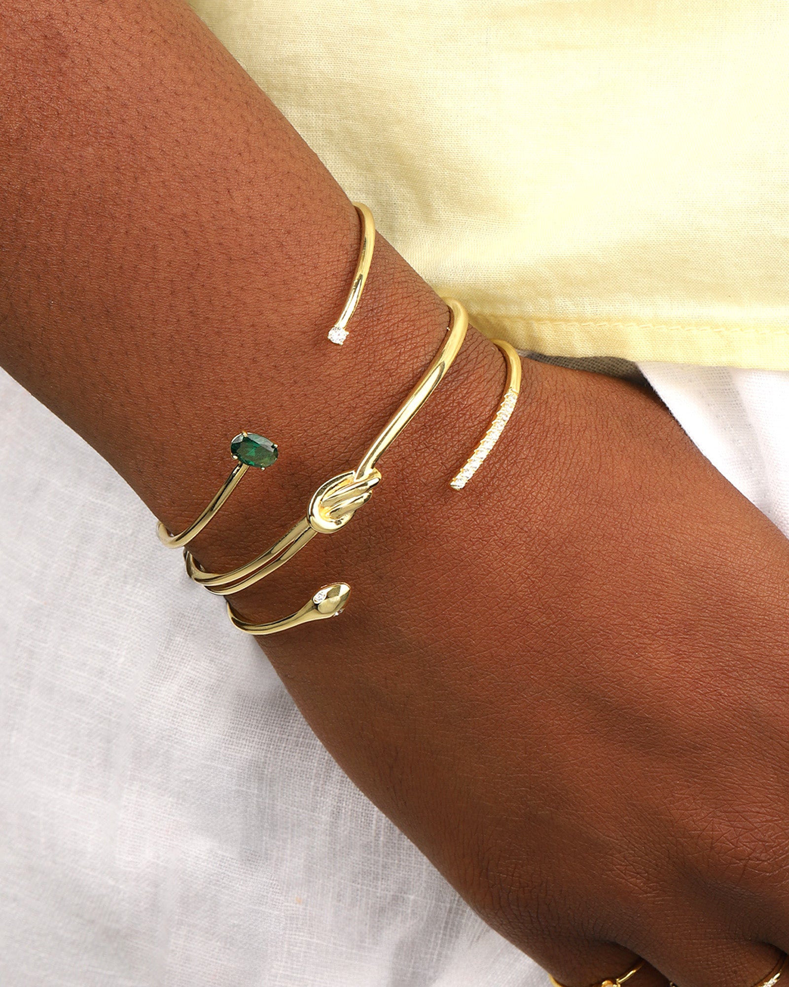 Quiet Icon-CZ Snake Cuff-Bracelets-Blue Ruby Jewellery-Vancouver Canada