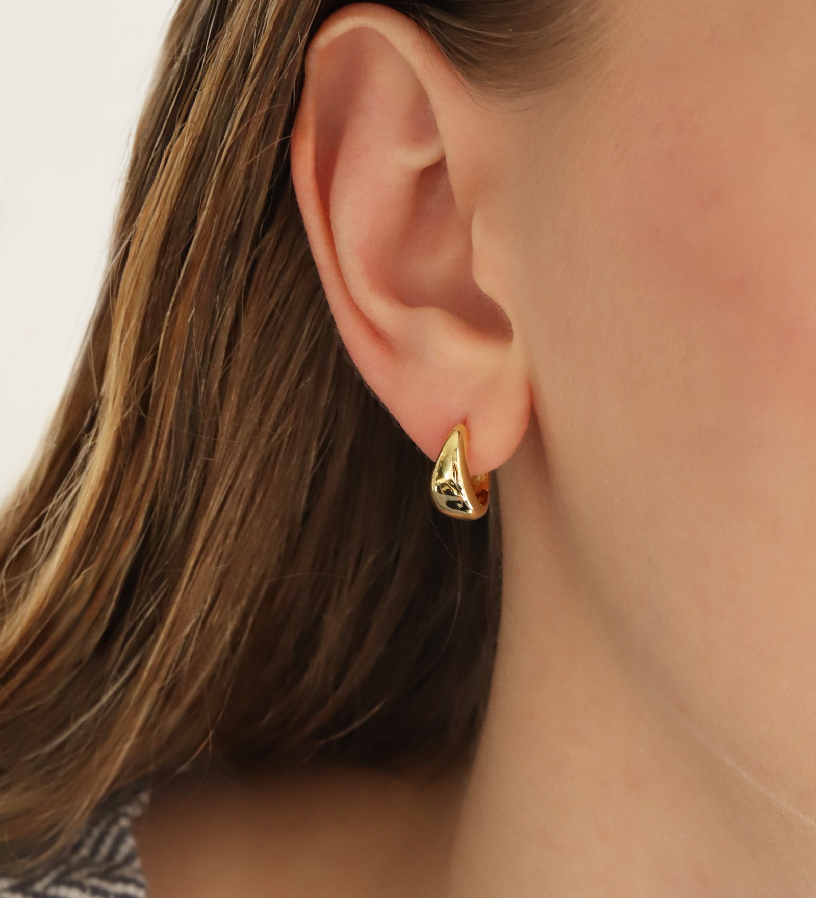 Quiet Icon-Tapered Dome Huggies-Earrings-Blue Ruby Jewellery-Vancouver Canada