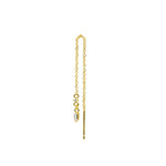 Quiet Icon-CZ Stud Chain Threader-Earrings-14k Gold Vermeil, Cubic Zirconia-Blue Ruby Jewellery-Vancouver Canada