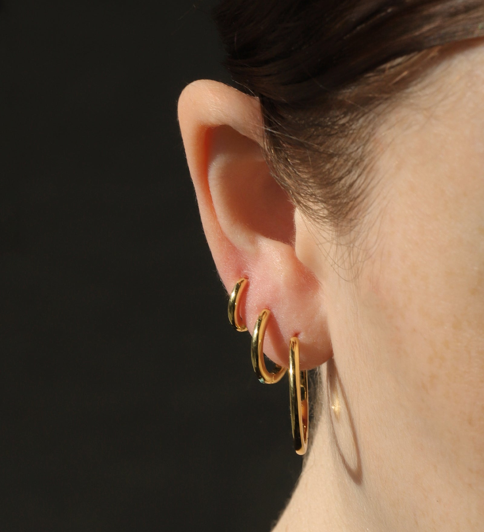 Quiet Icon-Tube Hoops-Earrings-Blue Ruby Jewellery-Vancouver Canada