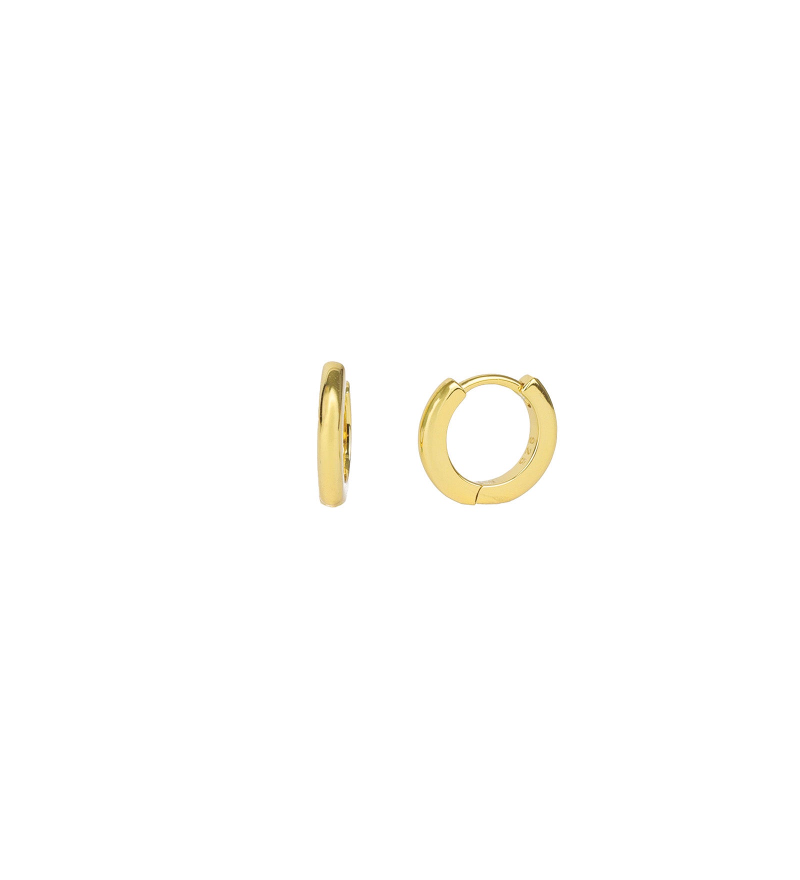 Tube Hoops 14k Gold Vermeil / 12mm