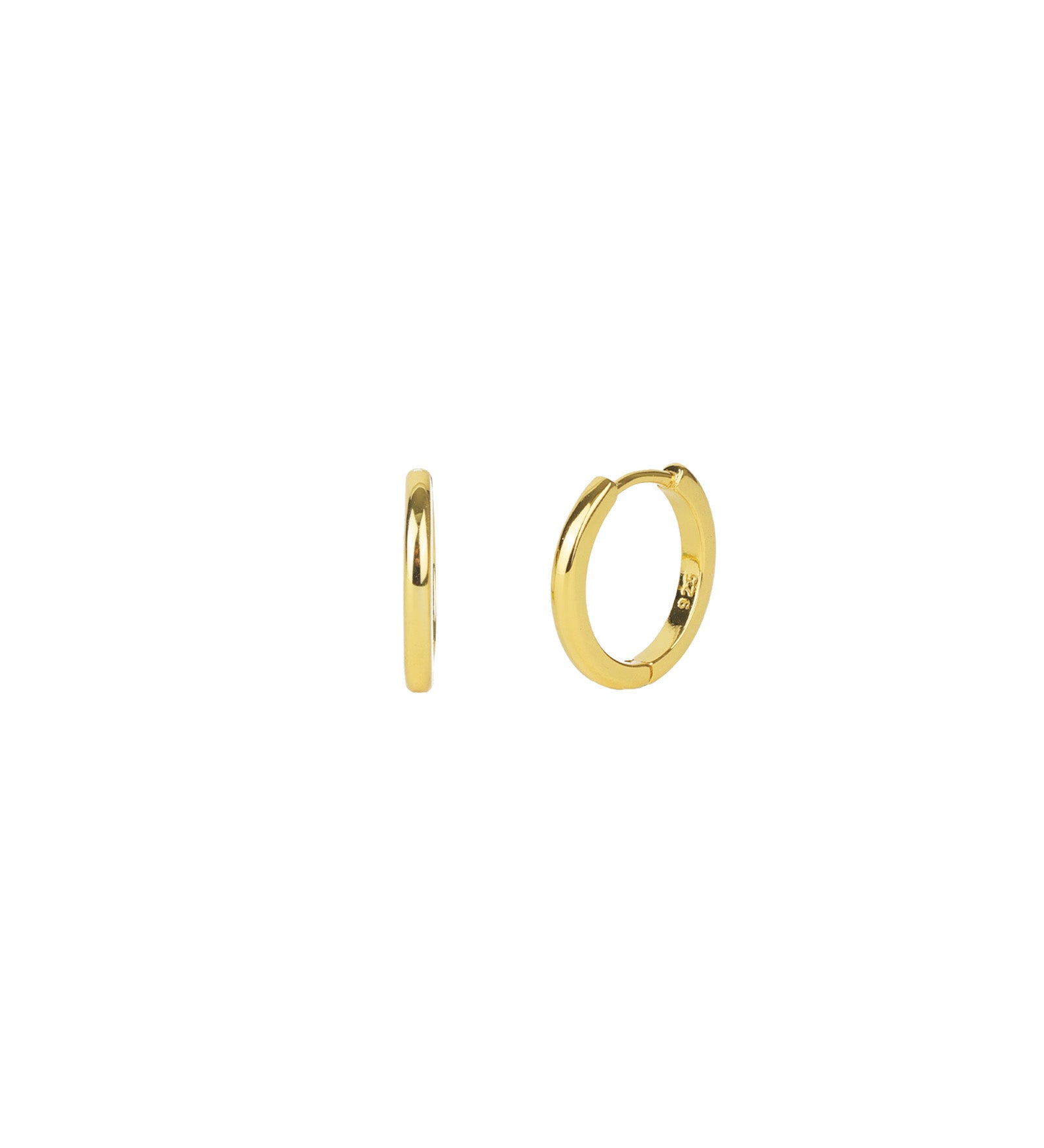 Tube Hoops 14k Gold Vermeil / 16mm