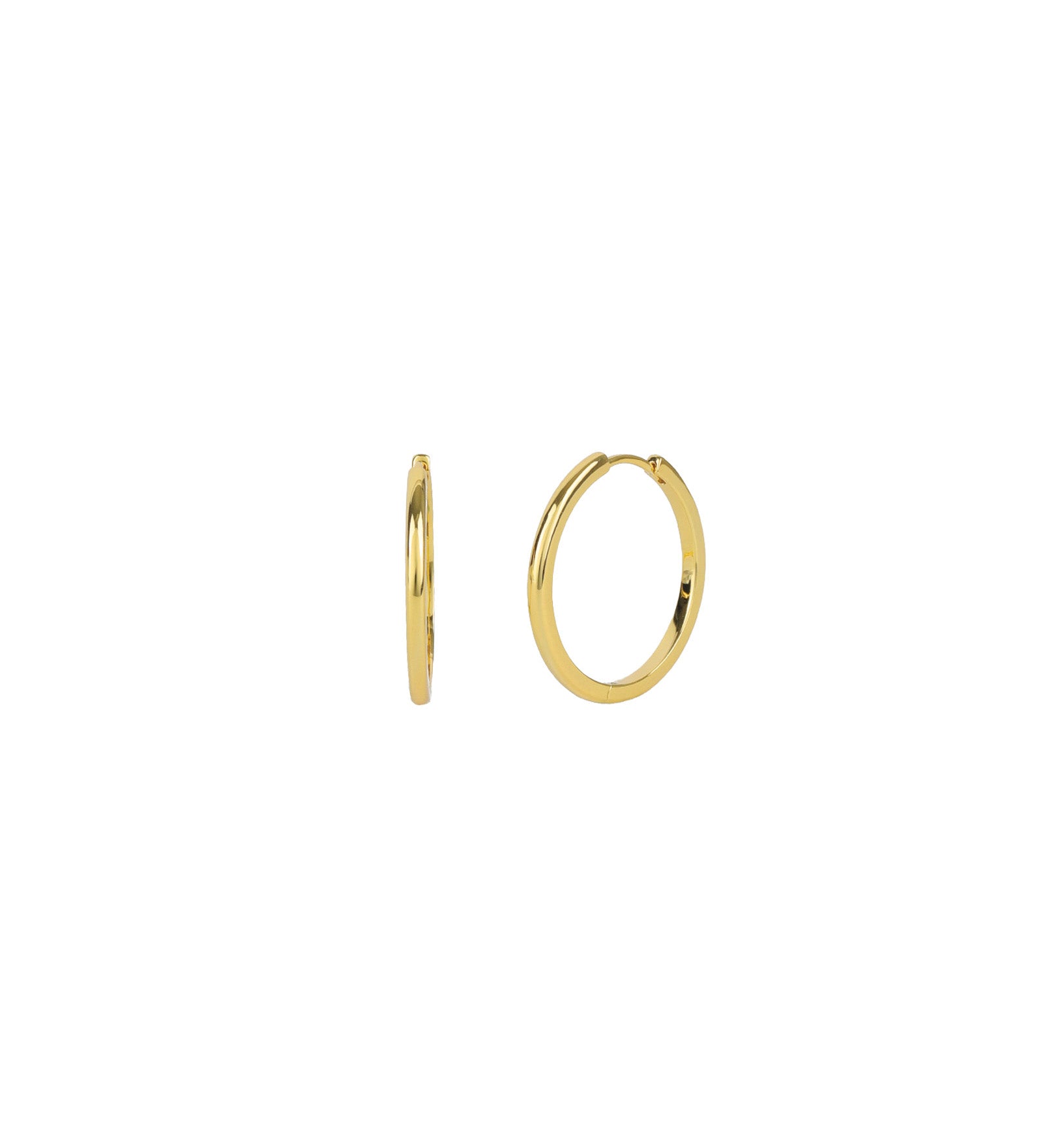Tube Hoops 14k Gold Vermeil / 25mm
