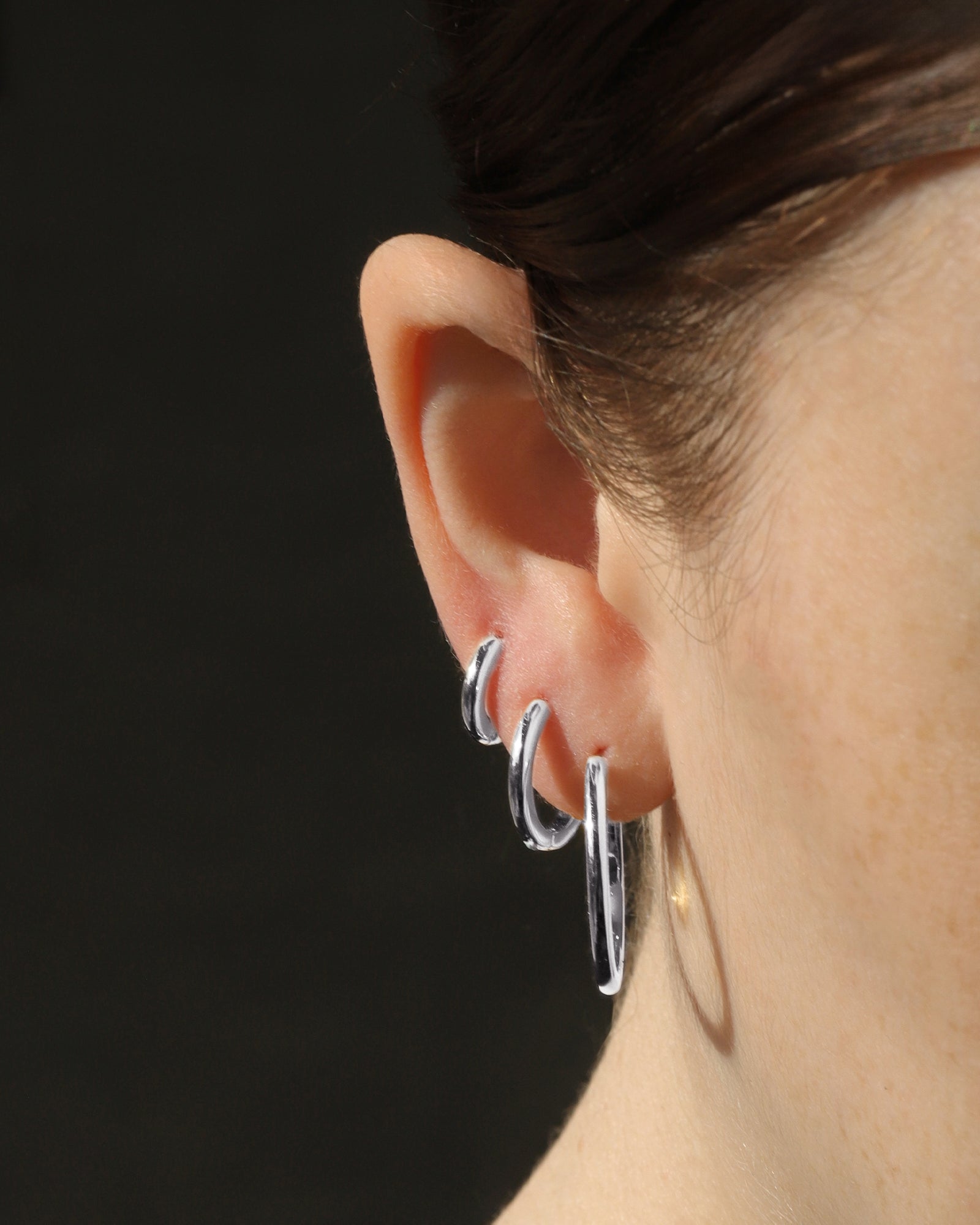 Quiet Icon-Tube Hoops-Earrings-Blue Ruby Jewellery-Vancouver Canada
