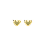 Quiet Icon-Puff Heart Studs-Earrings-14k Gold Vermeil-Blue Ruby Jewellery-Vancouver Canada