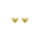 Quiet Icon-Puff Heart Studs-Earrings-14k Gold Vermeil-Blue Ruby Jewellery-Vancouver Canada
