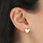 Quiet Icon-Puff Heart Studs-Earrings-Blue Ruby Jewellery-Vancouver Canada