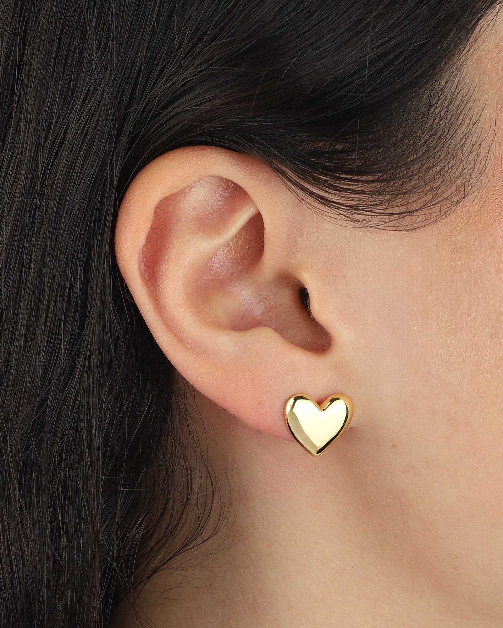 Quiet Icon-Puff Heart Studs-Earrings-Blue Ruby Jewellery-Vancouver Canada