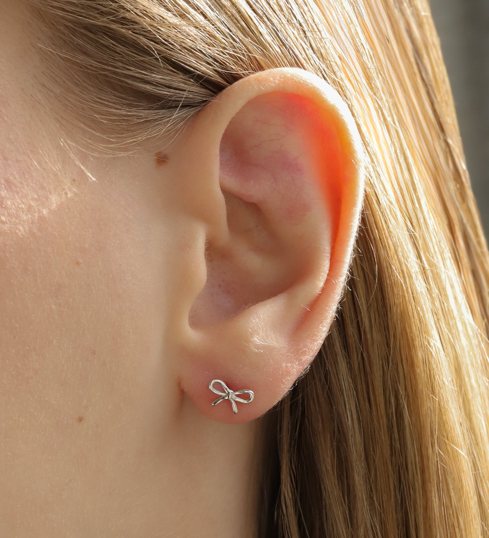 Quiet Icon-Bow Studs-Earrings-Blue Ruby Jewellery-Vancouver Canada