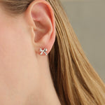 Quiet Icon-Bow Ribbon Studs-Earrings-Blue Ruby Jewellery-Vancouver Canada