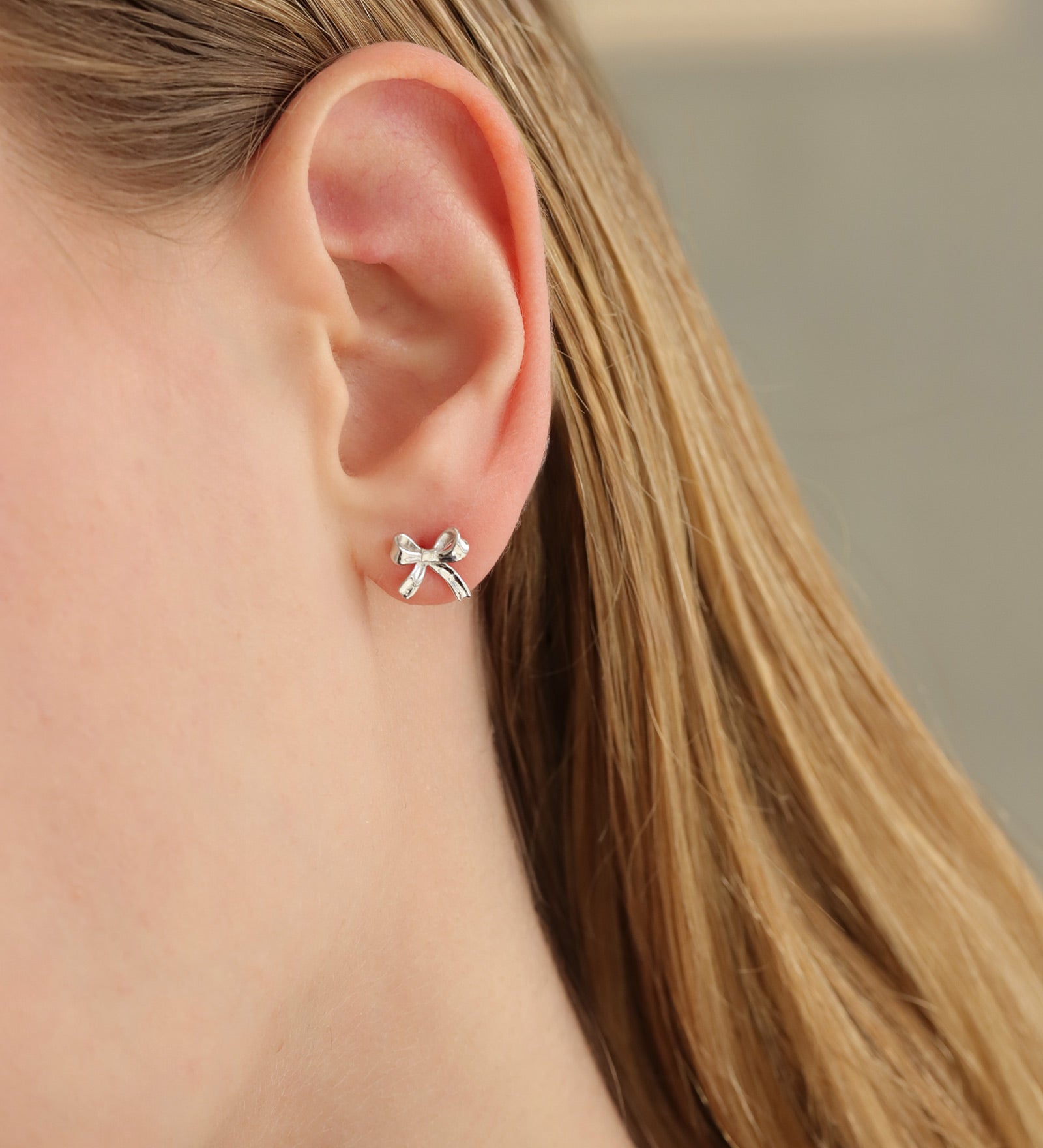Quiet Icon-Bow Ribbon Studs-Earrings-Blue Ruby Jewellery-Vancouver Canada