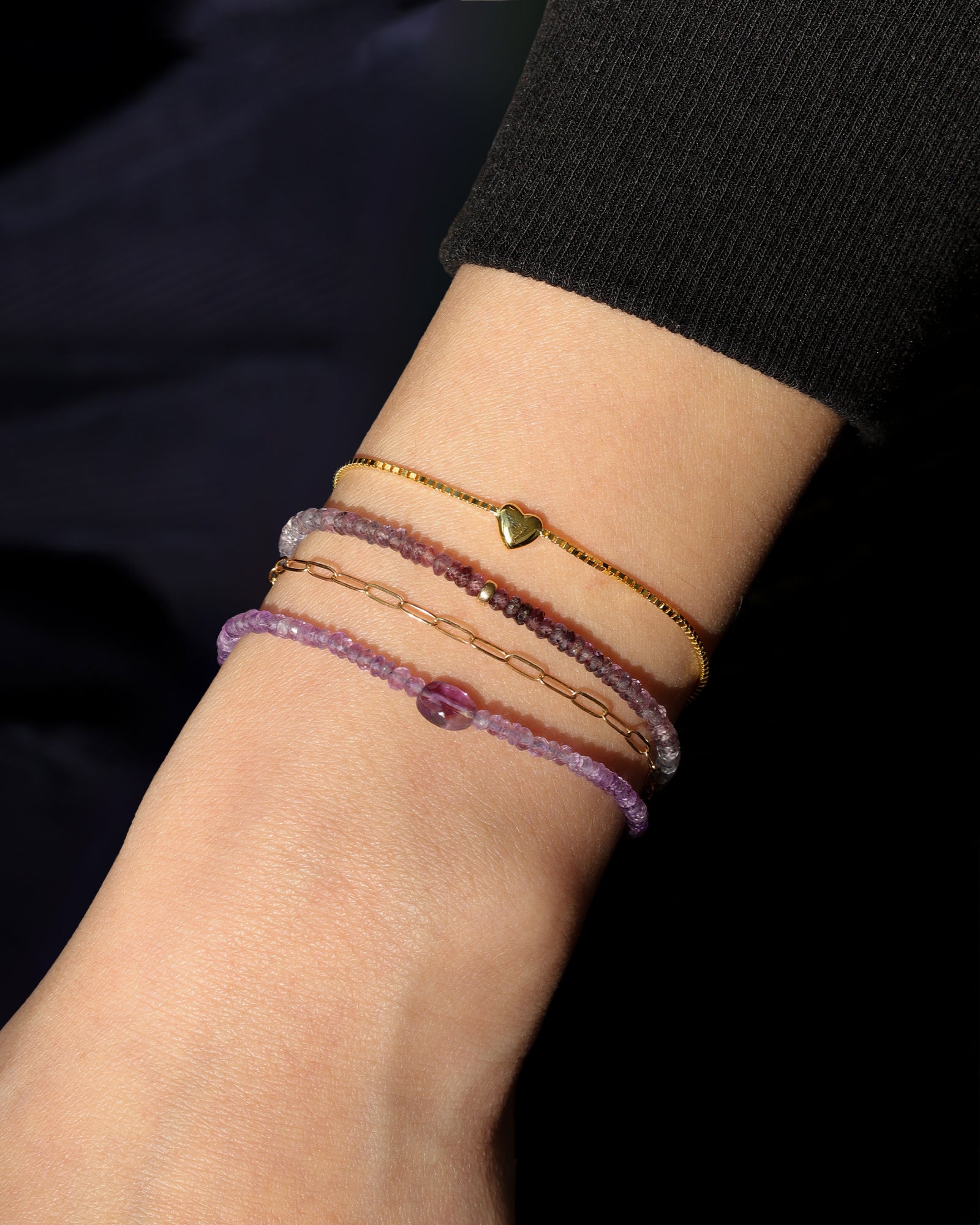 Quiet Icon-Single Puff Heart Bracelet-Bracelets-Blue Ruby Jewellery-Vancouver Canada
