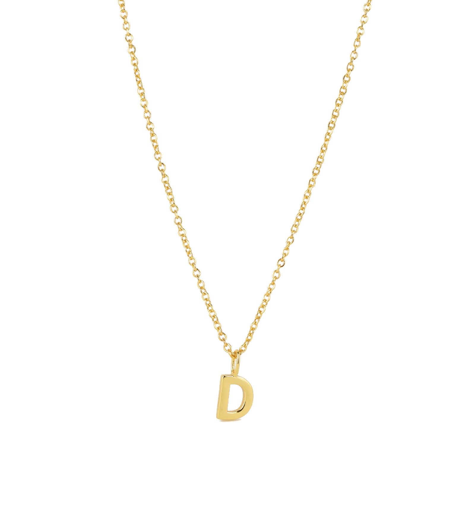 Quiet Icon-Initial Necklace-Necklaces-14k Gold Vermeil-D-Blue Ruby Jewellery-Vancouver Canada