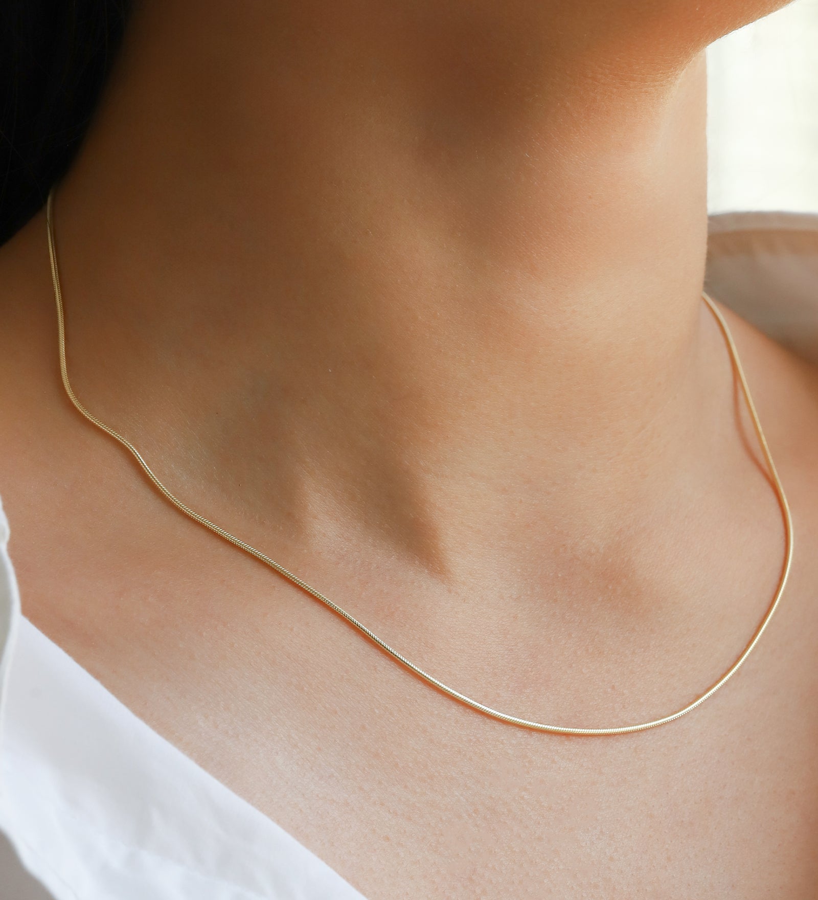Quiet Icon-Snake Chain Necklace-Necklaces-Blue Ruby Jewellery-Vancouver Canada