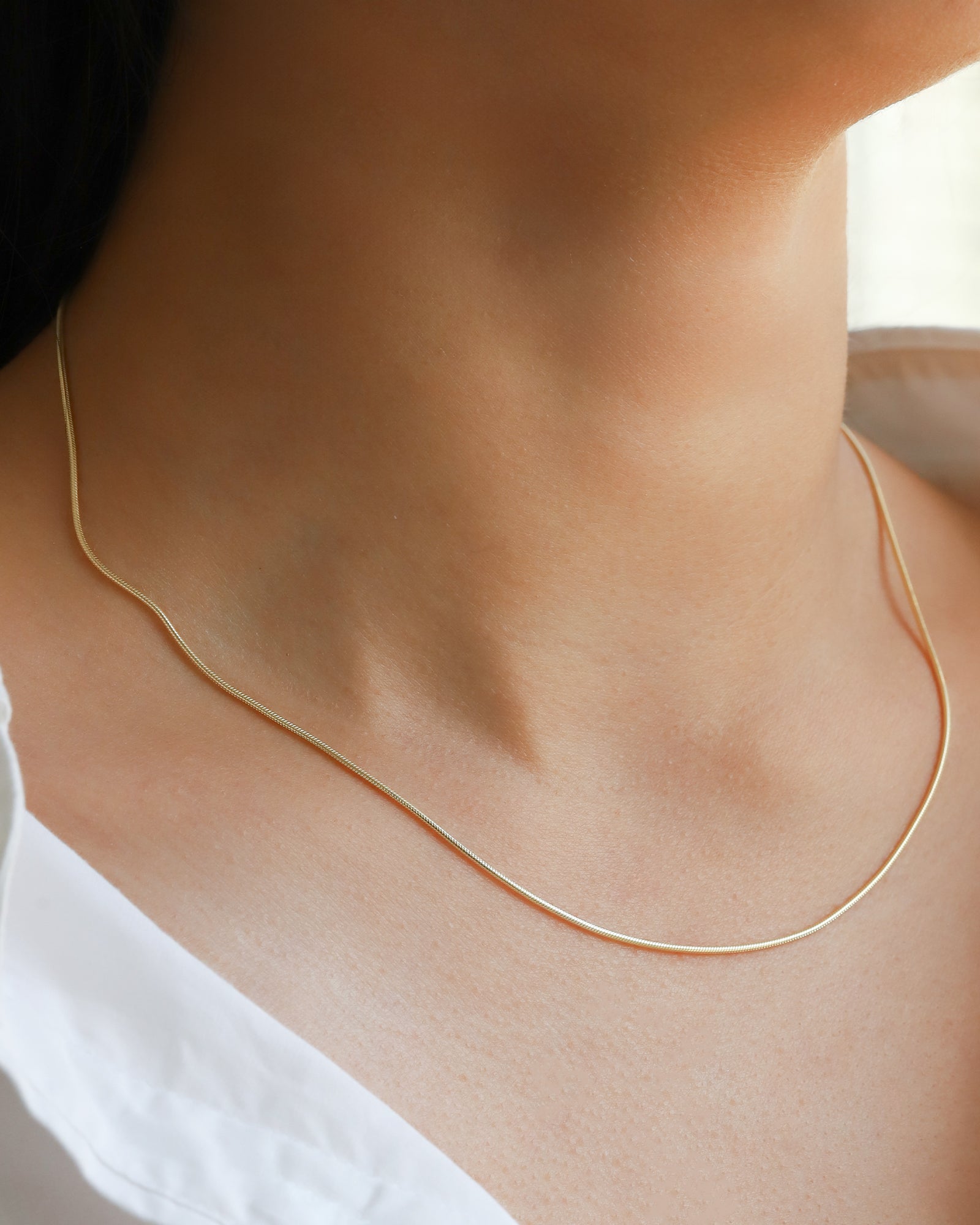 Quiet Icon-Snake Chain Necklace-Necklaces-Blue Ruby Jewellery-Vancouver Canada