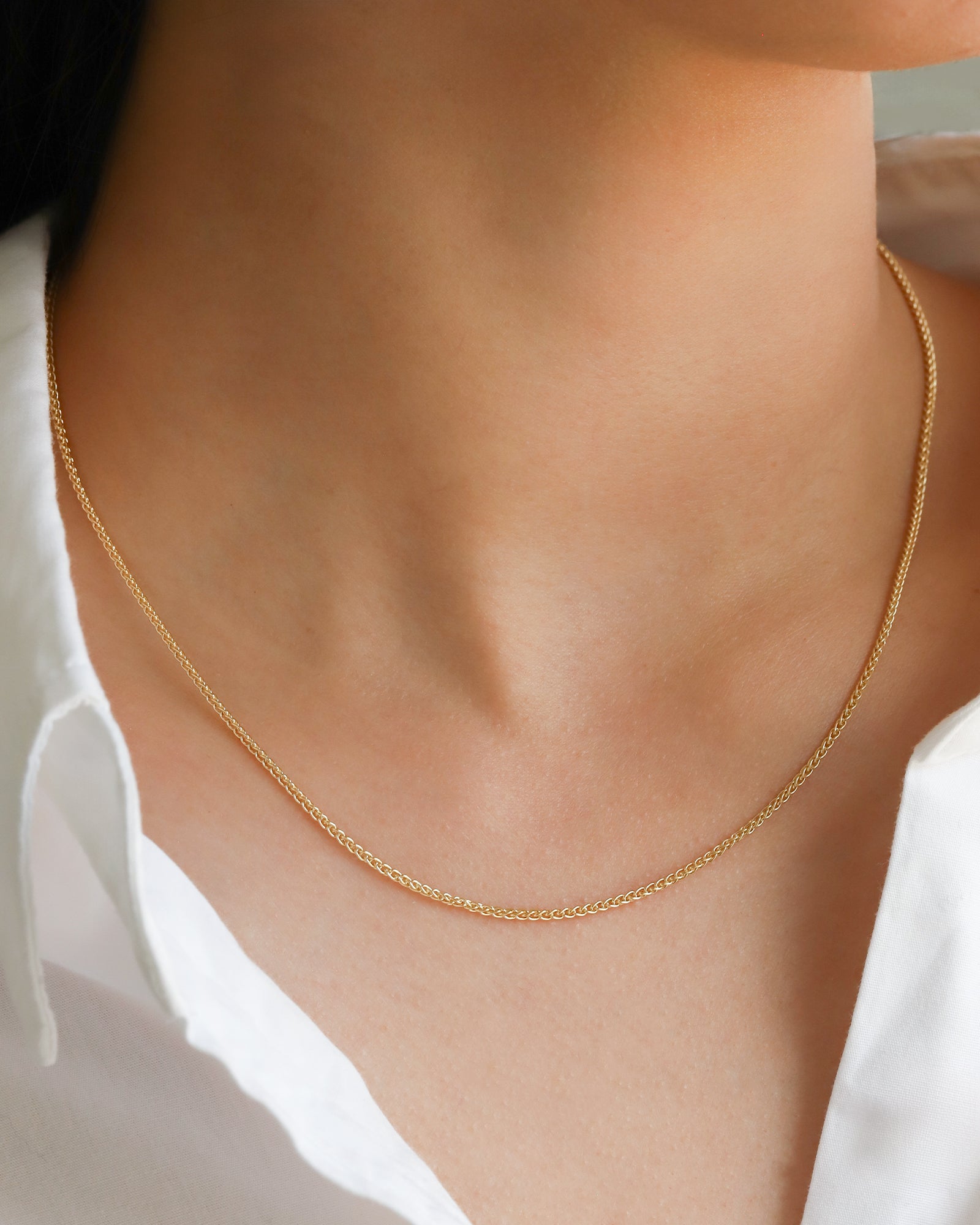 Quiet Icon-Wheat Chain Necklace-Necklaces-Blue Ruby Jewellery-Vancouver Canada