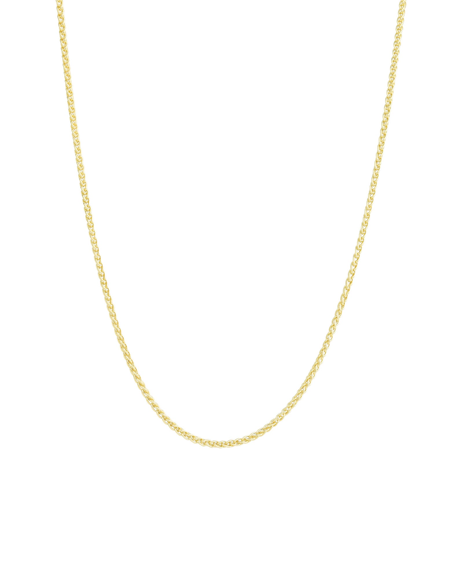 Wheat Chain Necklace 14k Gold Vermeil