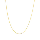 Quiet Icon-Two Tone Station Square Bead Chain Necklace-Necklaces-14k Gold Vermeil, Rhodium Plated Sterling Silver-Blue Ruby Jewellery-Vancouver Canada