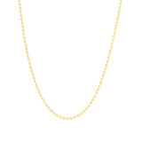 Diamond Cut Ball Chain Necklace 14k Gold Vermeil