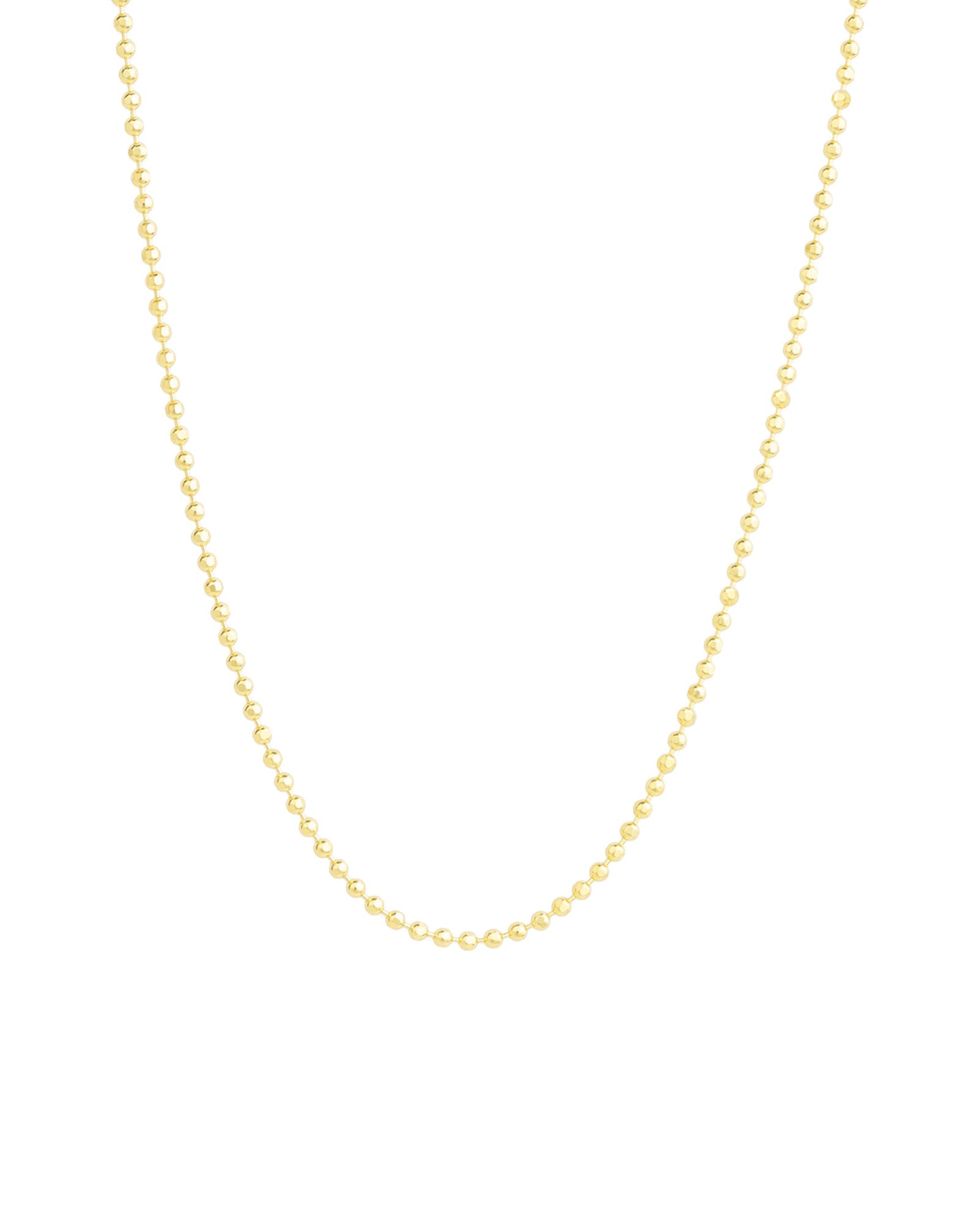 Diamond Cut Ball Chain Necklace 14k Gold Vermeil