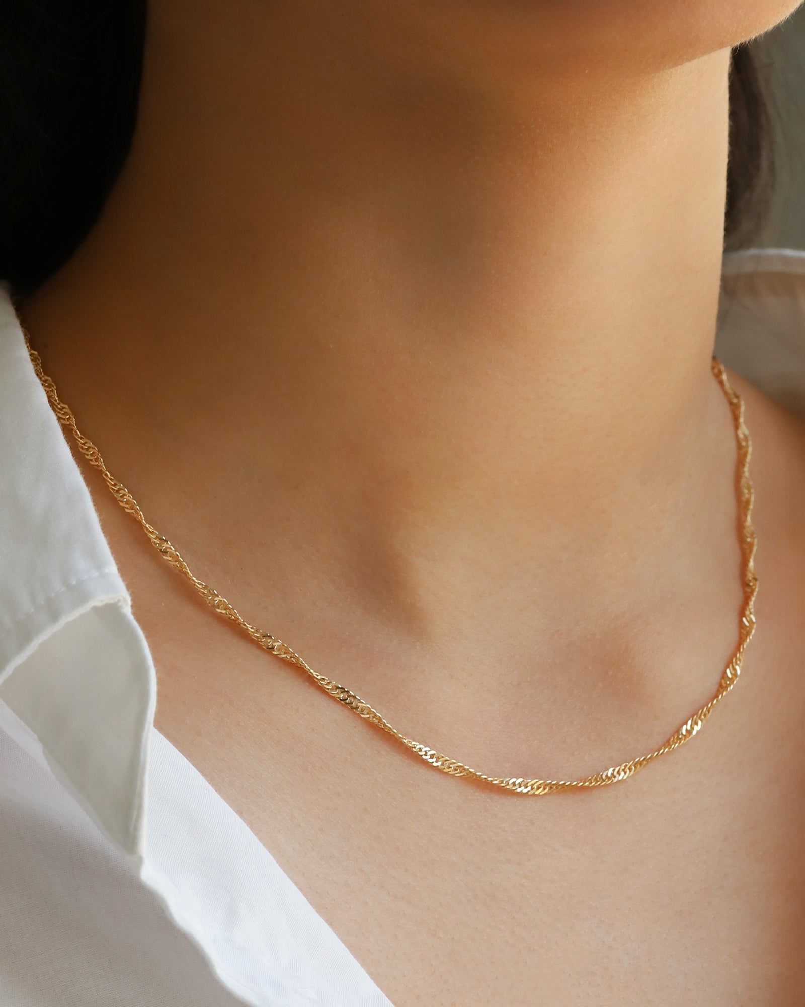 Quiet Icon-Singapore Chain Necklace-Necklaces-Blue Ruby Jewellery-Vancouver Canada