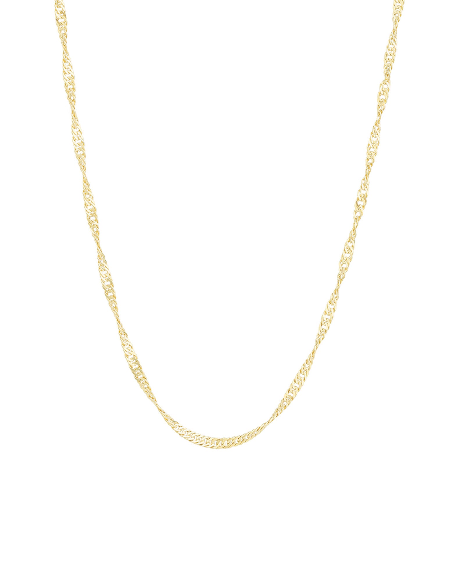 Singapore Chain Necklace 14k Gold Vermeil