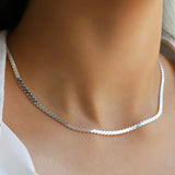 Quiet Icon-Serpentine Chain Necklace-Necklaces-Blue Ruby Jewellery-Vancouver Canada
