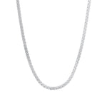Serpentine Chain Necklace Rhodium Plated Sterling Silver