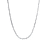 Serpentine Chain Necklace Rhodium Plated Sterling Silver