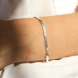Serpentine Bracelet Rhodium Plated Sterling Silver