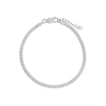 Serpentine Bracelet Rhodium Plated Sterling Silver