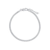 Serpentine Bracelet Rhodium Plated Sterling Silver