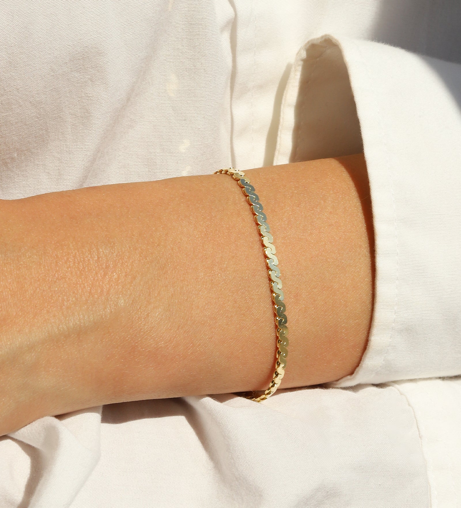Serpentine Bracelet 14k Gold Vermeil