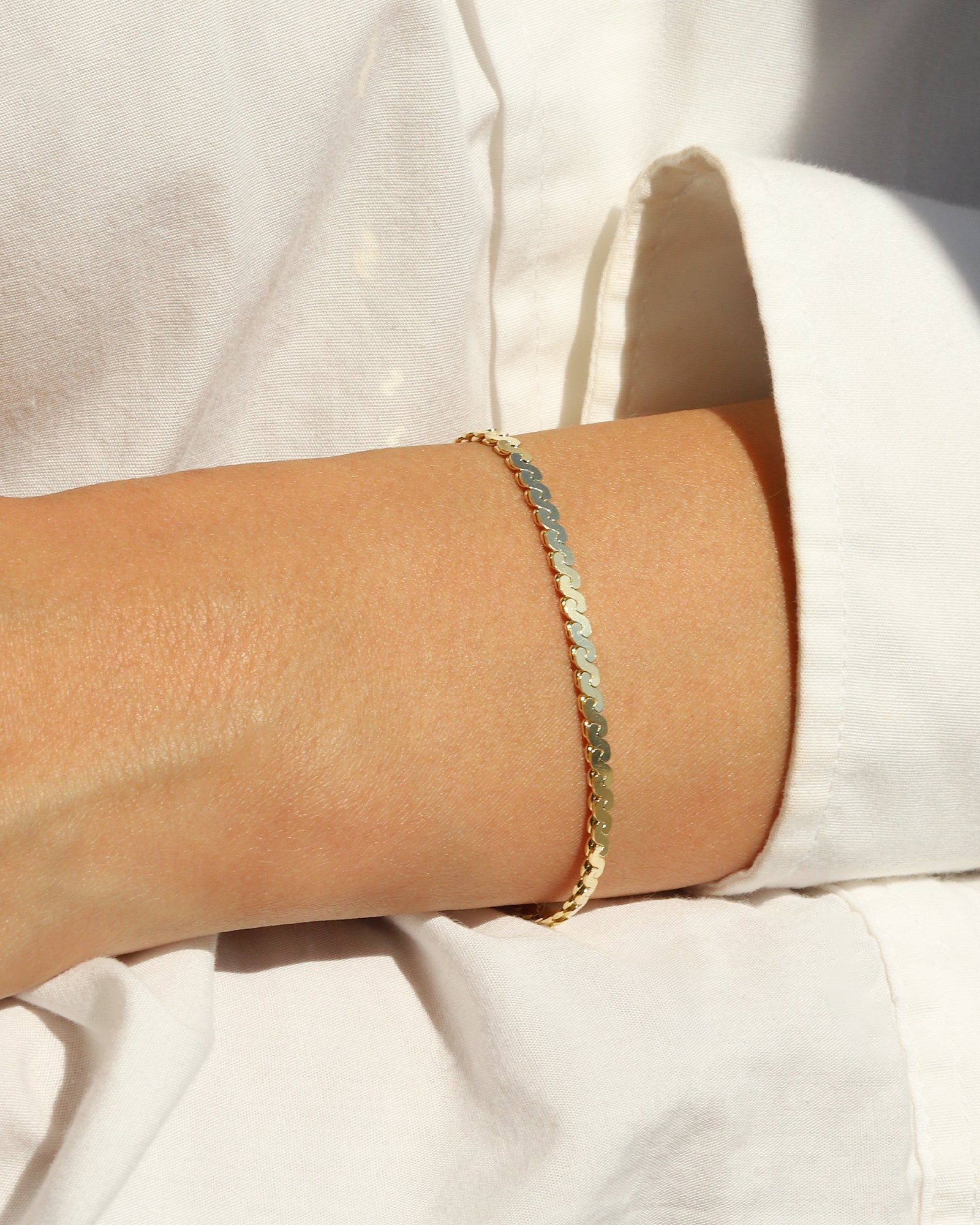Serpentine Bracelet 14k Gold Vermeil