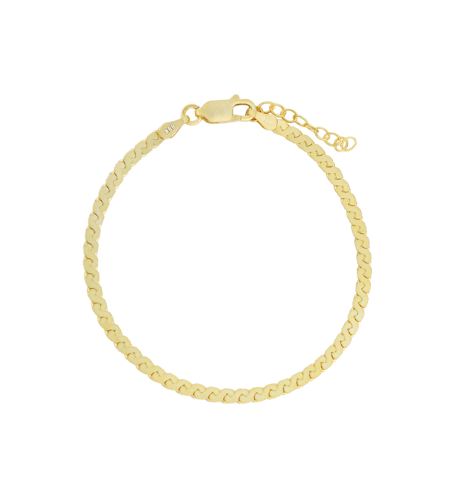 Serpentine Bracelet 14k Gold Vermeil