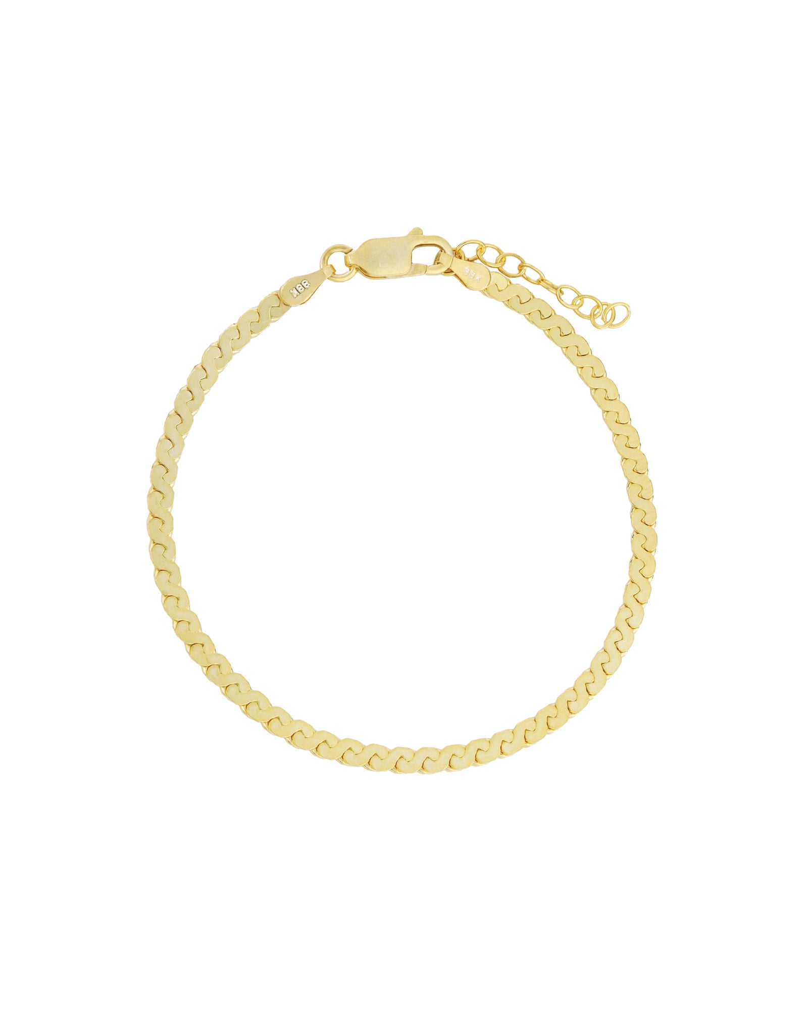 Serpentine Bracelet 14k Gold Vermeil