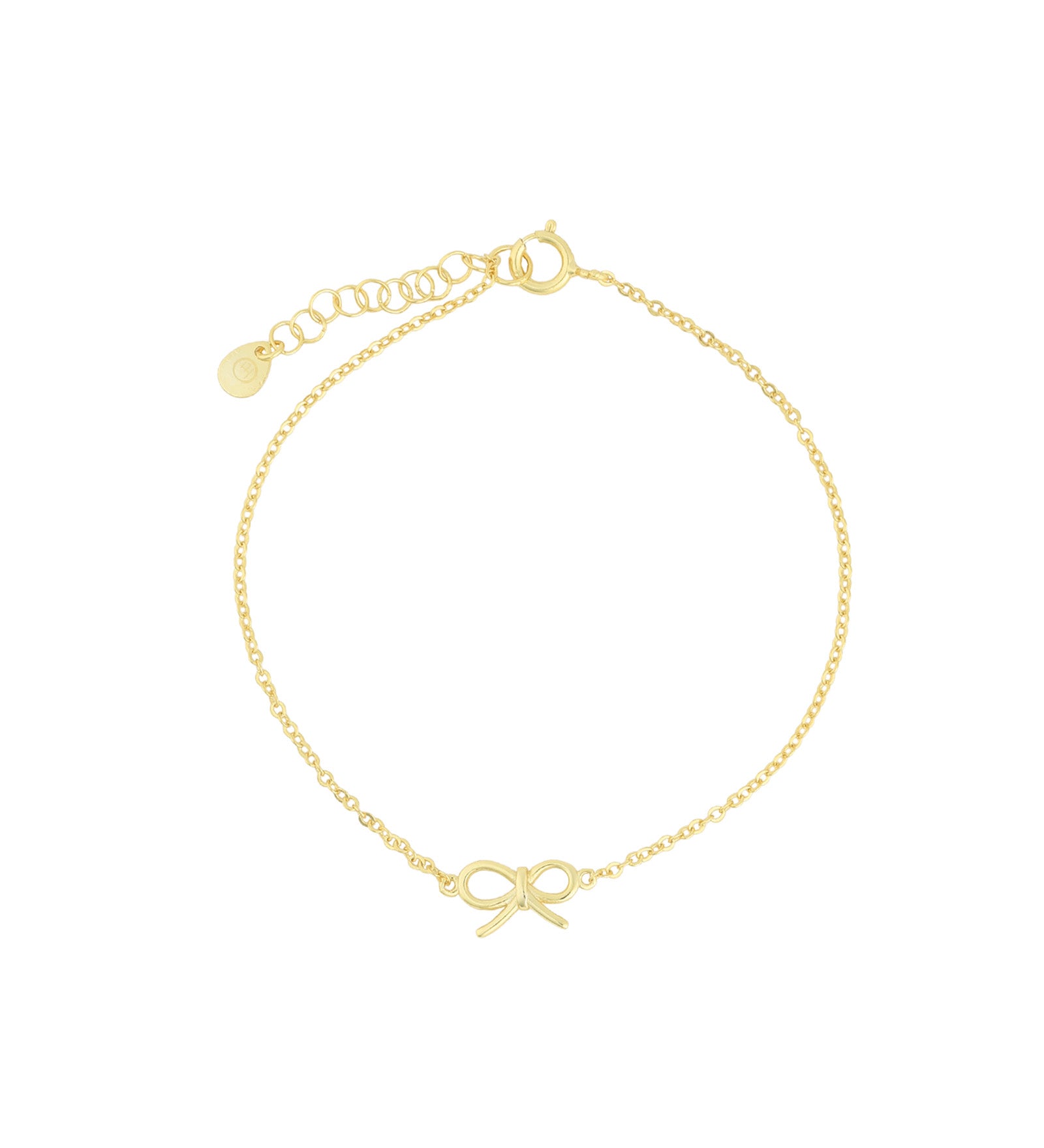 Bow Charm Bracelet 14k Gold Vermeil
