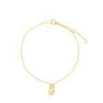 Quiet Icon-Heart Padlock Bracelet-Bracelets-14k Gold Vermeil, Cubic Zirconia-Blue Ruby Jewellery-Vancouver Canada