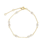 Multi Baroque Pearl Station Bracelet