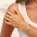 Quiet Icon-Three Bezel Teardrop Bracelet-Bracelets-Blue Ruby Jewellery-Vancouver Canada