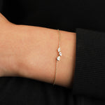 Quiet Icon-Three Bezel Teardrop Bracelet-Bracelets-Blue Ruby Jewellery-Vancouver Canada