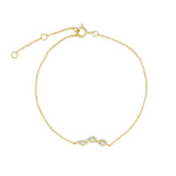 Quiet Icon-Three Bezel Teardrop Bracelet-Bracelets-14k Gold Vermeil, Cubic Zirconia-Blue Ruby Jewellery-Vancouver Canada