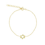 Quiet Icon-Star Of David Bracelet-Bracelets-14k Gold Vermeil-Blue Ruby Jewellery-Vancouver Canada