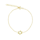 Quiet Icon-Star Of David Bracelet-Bracelets-14k Gold Vermeil-Blue Ruby Jewellery-Vancouver Canada