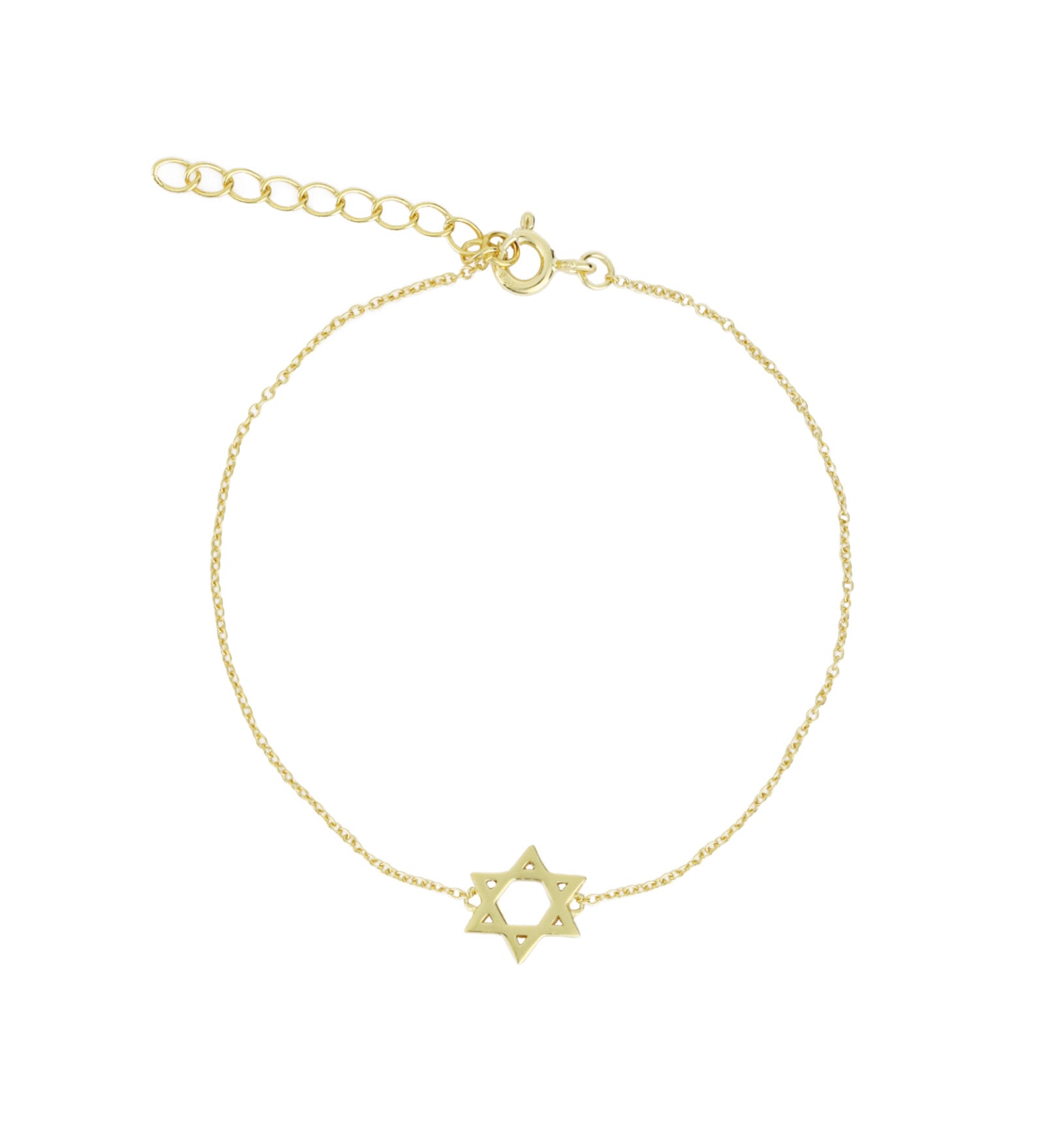 Quiet Icon-Star Of David Bracelet-Bracelets-14k Gold Vermeil-Blue Ruby Jewellery-Vancouver Canada