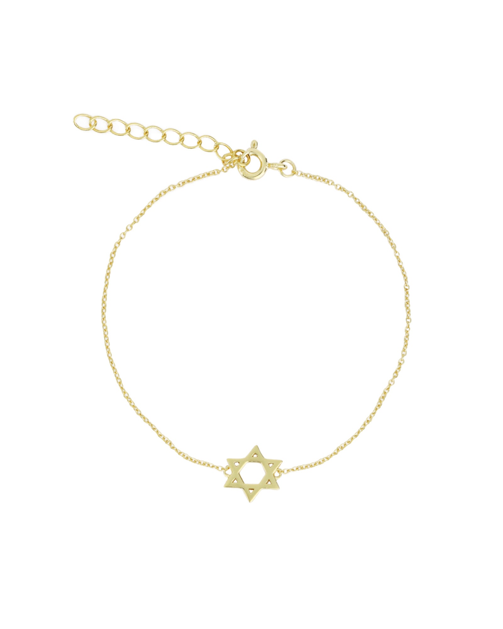 Quiet Icon-Star Of David Bracelet-Bracelets-14k Gold Vermeil-Blue Ruby Jewellery-Vancouver Canada