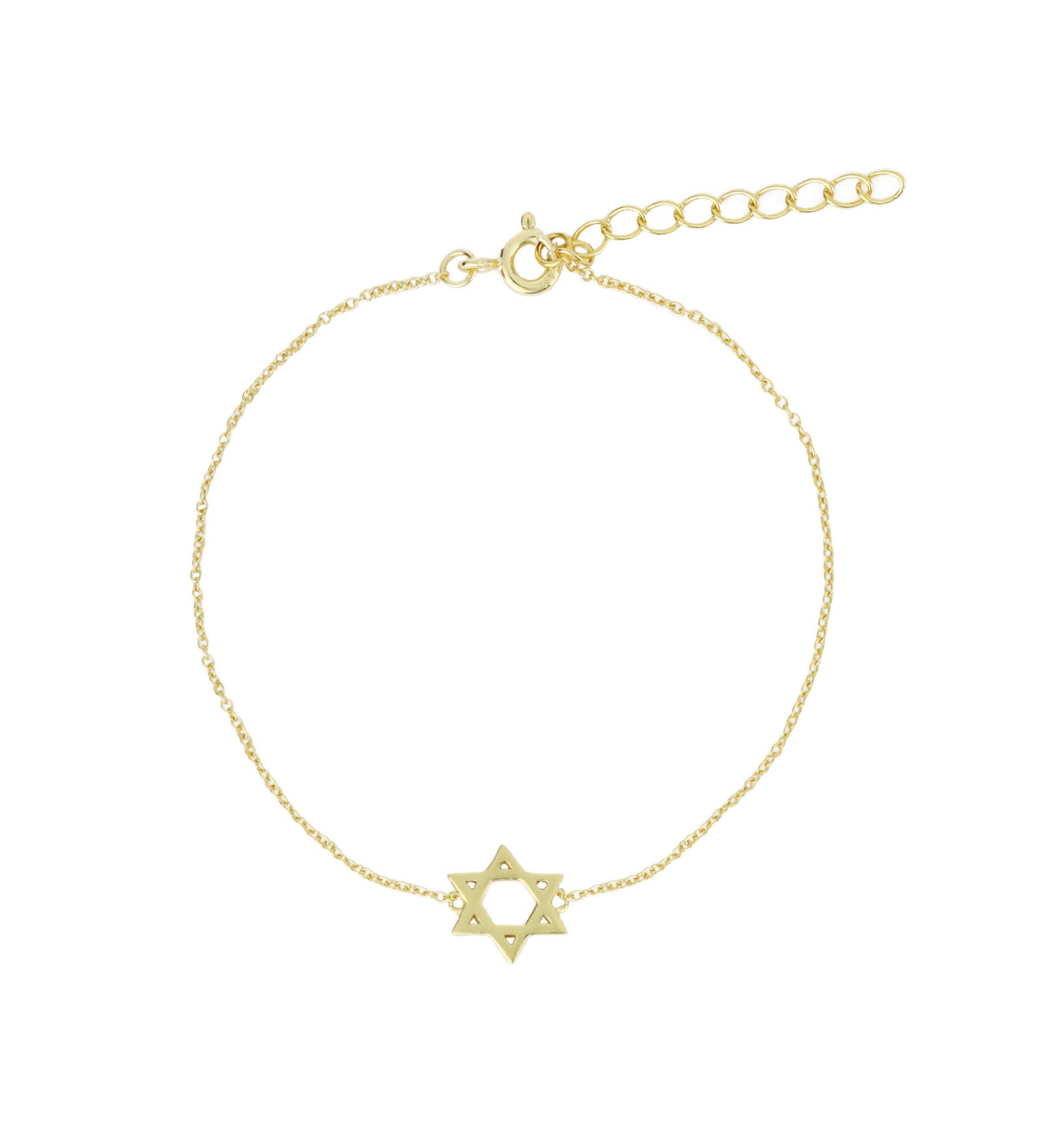Quiet Icon-Star Of David Bracelet-Bracelets-14k Gold Vermeil-Blue Ruby Jewellery-Vancouver Canada