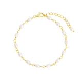 Oval Pearl Link Bracelet