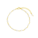 Oval Pearl Link Bracelet